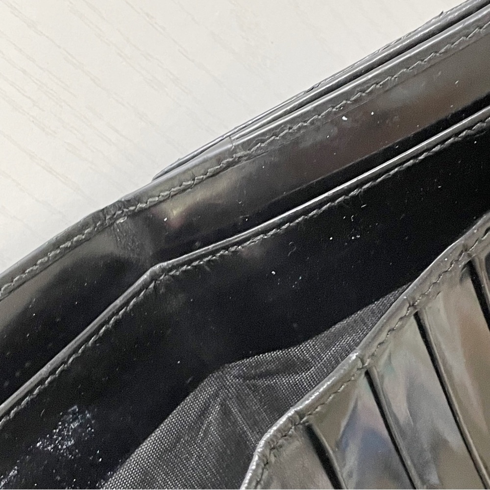 Gucci black distressed leather G logo Tom Ford era compact wallet - Picture 7 of 10